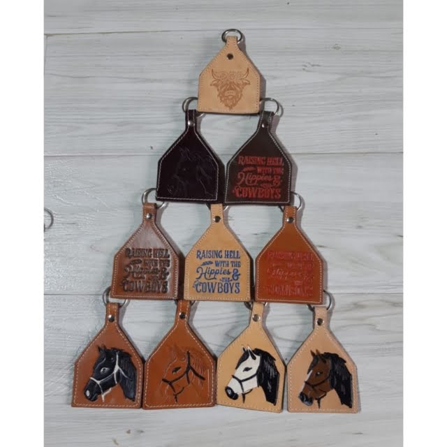 LEATHER HORSE KEYCHAIN COMBO