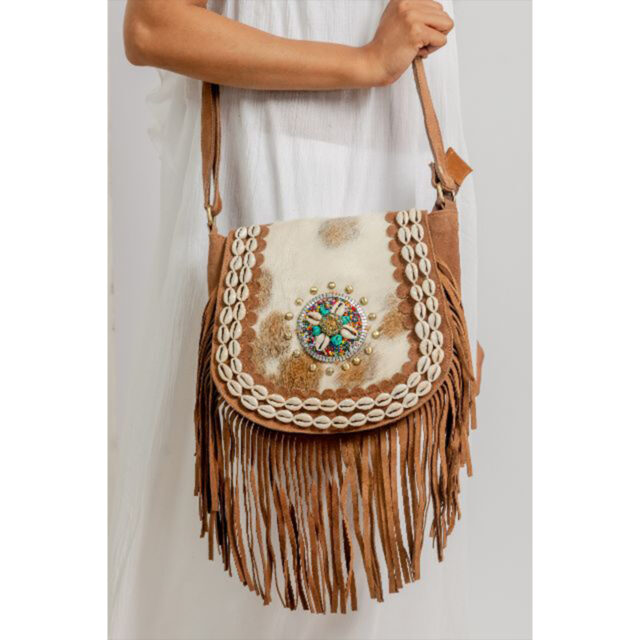 Cowhide Fringe Bag