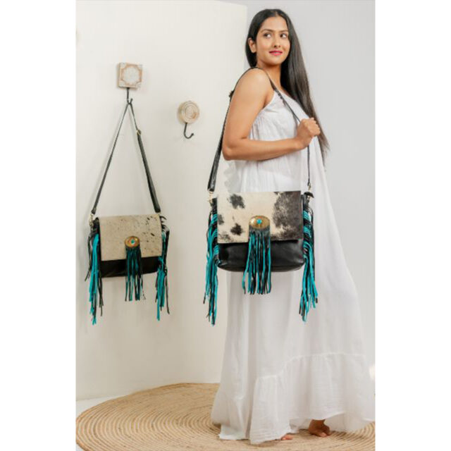Cowhide Fringe Bag