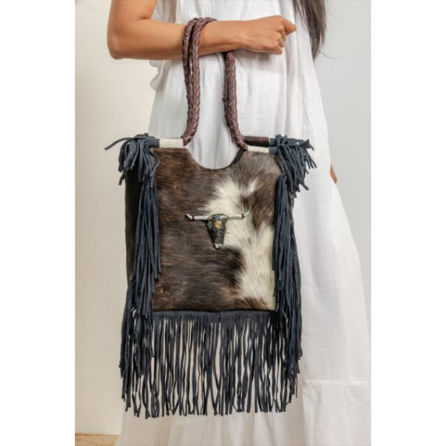 Cowhide Fringe Bag