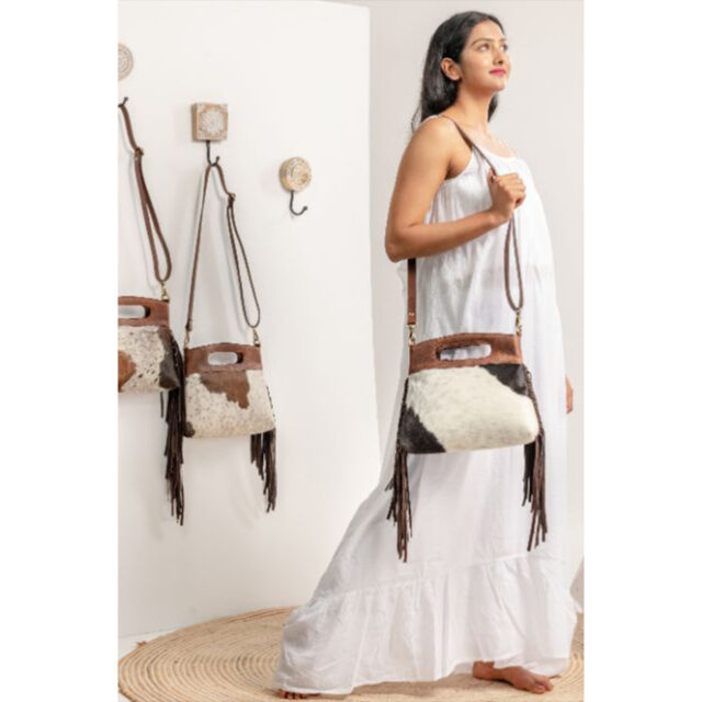 Cowhide Fringe Bag