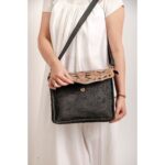 Cowhide Tooling Carving Sling Bag - Image 3