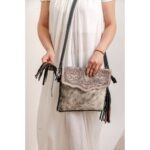 Cowhide Tooling Carving Sling Bag - Image 4