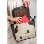 Cowhide Tooling Carving Sling Bag - Image 6