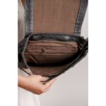 Cowhide Tooling Carving Sling Bag - Image 9