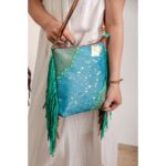 Cowhide Tooling Carving Fringe Bag - Image 5
