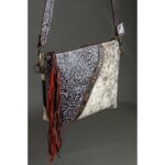 Cowhide Tooling Carving Fringe Bag - Image 3
