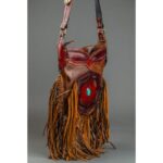 Cowhide Tooling Carving Fringe Bag - Image 4