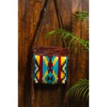 Cowhide Tooling Carving Fringe Bag