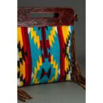 Cowhide Tooling Carving Fringe Bag - Image 4