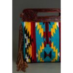 Cowhide Tooling Carving Fringe Bag - Image 5