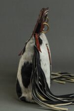 Cowhide Tooling Carving Fringe Bag - Image 4