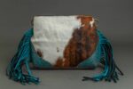Cowhide Tooling Carving Fringe Bag - Image 8