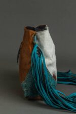 Cowhide Tooling Carving Fringe Bag - Image 4