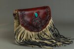 Cowhide Tooling Carving Fringe Bag - Image 6