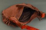 Cowhide Tooling Carving Fringe Bag - Image 6
