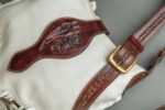 Cowhide Tooling Carving Fringe Bag - Image 4