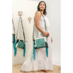 Cowhide Tooling Carving Fringe Bag