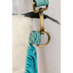 Cowhide Tooling Carving Fringe Bag - Image 6