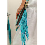 Cowhide Tooling Carving Fringe Bag - Image 9