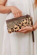 Cowhide Tooling Carving Clutch - Image 8
