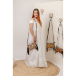 Cowhide Tooling Carving Fringe Bag