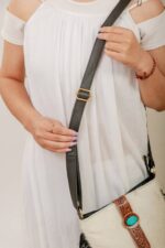 Cowhide Tooling Carving Fringe Bag - Image 3