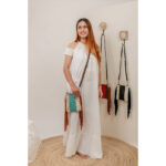 Cowhide Tooling Carving Fringe Bag