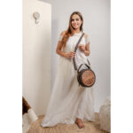 Cowhide Tooling Carving Sling Bag