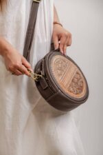 Cowhide Tooling Carving Sling Bag - Image 4