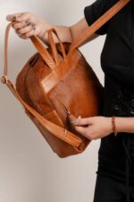 Cowhide Tooling Carving Backpack - Image 7