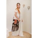 Cowhide Tooling Carving Fringe Bag