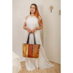 Cowhide Tooling Carving Handbag