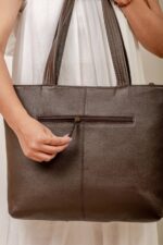 Cowhide Tooling Carving Handbag - Image 6