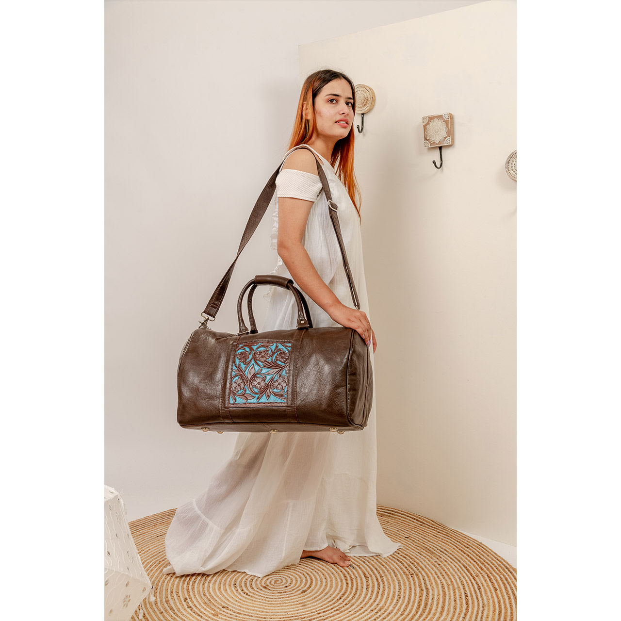 14072-1.jpg Crunch Leather Duffle Bag - Image 1
