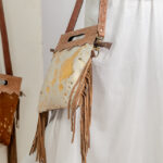Cowhide Tooling Carving Fringe Bag - Image 4