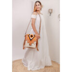 Cowhide Tooling Carving Fringe Bag - Image 2
