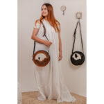 Cowhide Tooling Carving Sling Bag