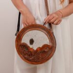 Cowhide Tooling Carving Sling Bag - Image 6