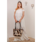 Cowhide Tooling Carving Tote