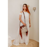 Cowhide Tooling Carving Fringe Bag