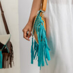 Cowhide Tooling Carving Fringe Bag - Image 5