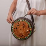 Cowhide Tooling Carving Sling Bag - Image 5