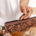 Cowhide Tooling Carving Clutch - Image 5
