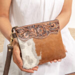 Cowhide Tooling Carving Clutch - Image 6