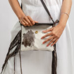 Cowhide Tooling Fringe Bag - Image 4