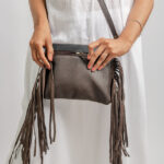 Cowhide Tooling Fringe Bag - Image 5