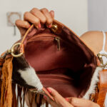 Cowhide Tooling Carving Fringe Bag - Image 8