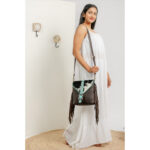 Cowhide Tooling Carving Fringe Bag