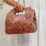 Cowhide Tooling Carving Handbag - Image 3